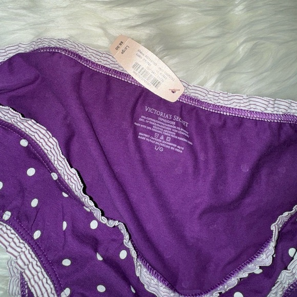 Victoria Secret underwear- large-NWT-hiphugger- Purple Polka Dot - Picture 3 of 3